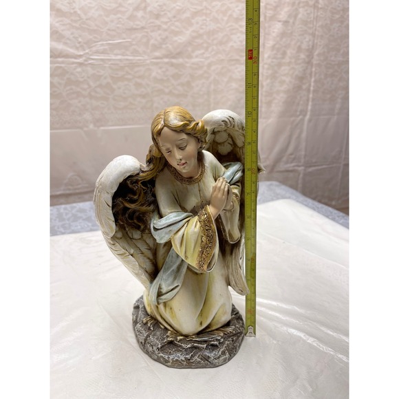 Kneeling Praying Angel Figurine 12 Inch Religious Statue Home Decor Memorial - Picture 5 of 5